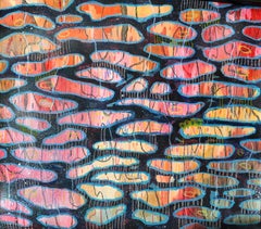 Pintura abstracta en técnica mixta sobre Fabriano "A dónde te llevan tus pensamientos"