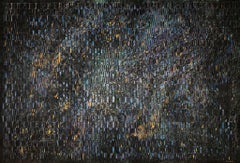 Dark Mixed Media on Woven Fabriano Painting "Gateways"