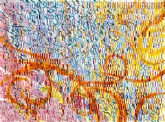 Large Mixed Media on Woven Fabriano Painting "Joyful Movement"