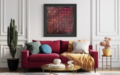 Mixed Media on Woven Fabriano Painting "African Night Sky"