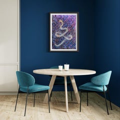 Pittura viola su tessuto Fabriano "KaliMa"