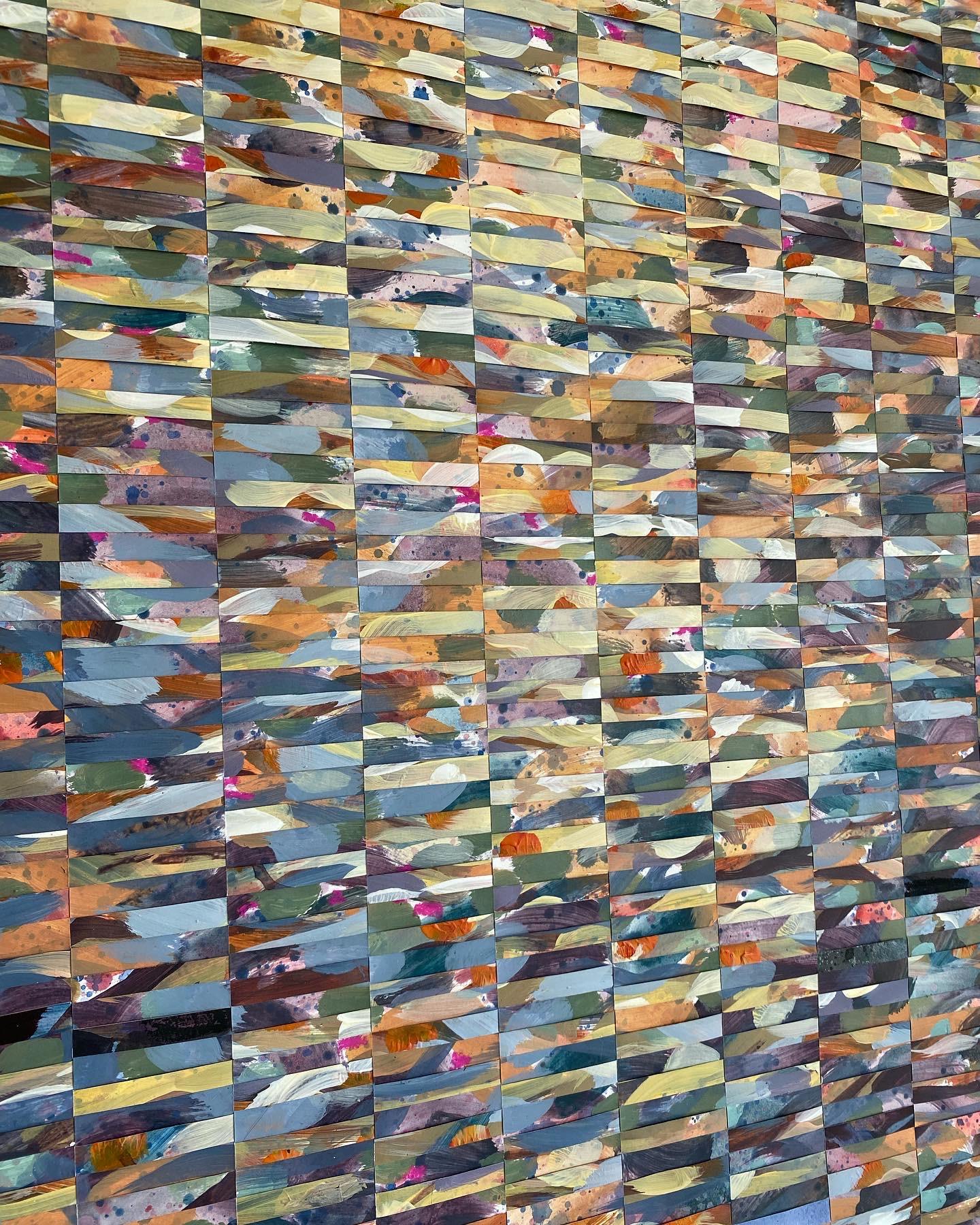 Woven Mixed Media Painting 