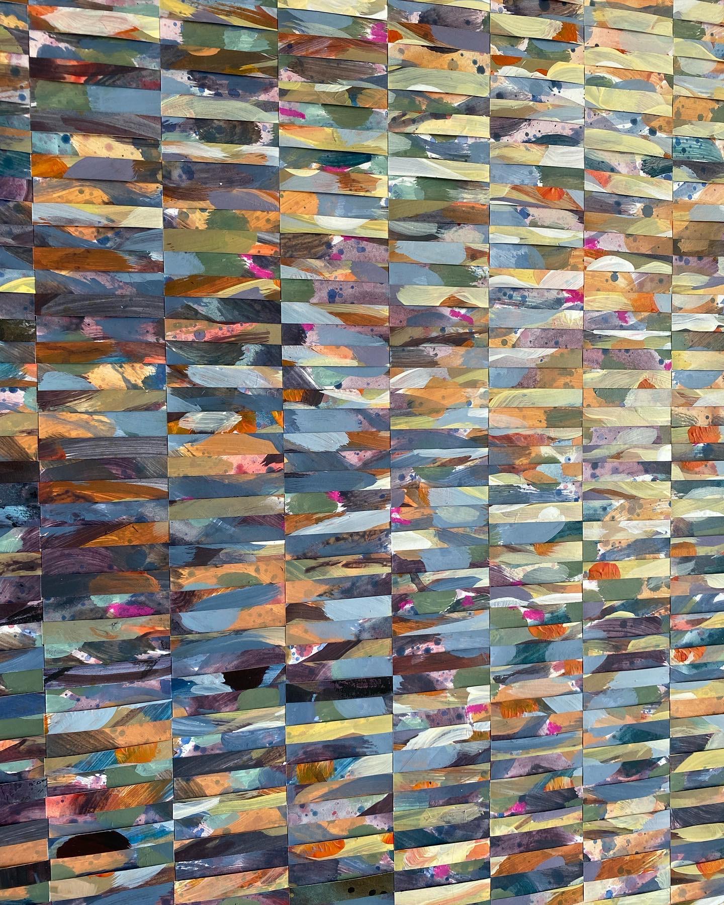 Woven Mixed Media Painting 