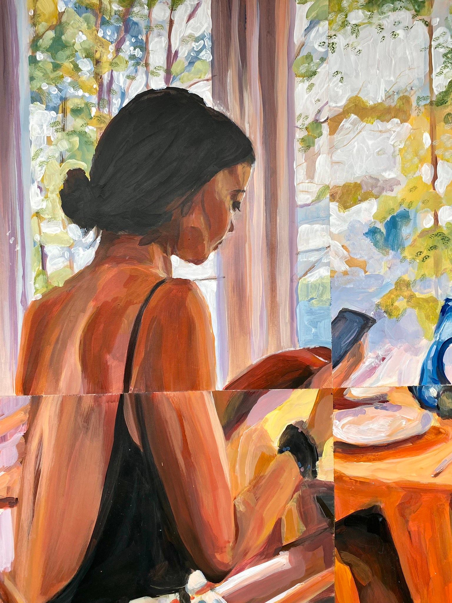 Quadro impressionistico ad acrilico su Fabriano 