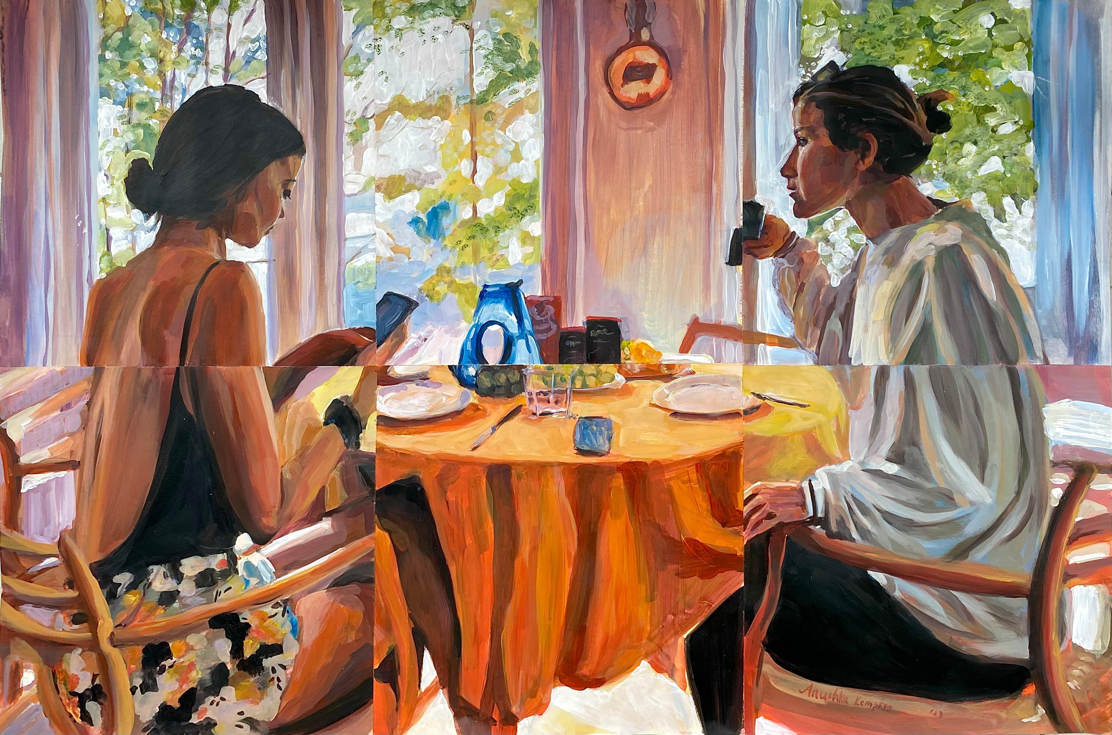 Landscape Painting di Anushka Kempken - Quadro impressionistico ad acrilico su Fabriano "Capsula del tempo