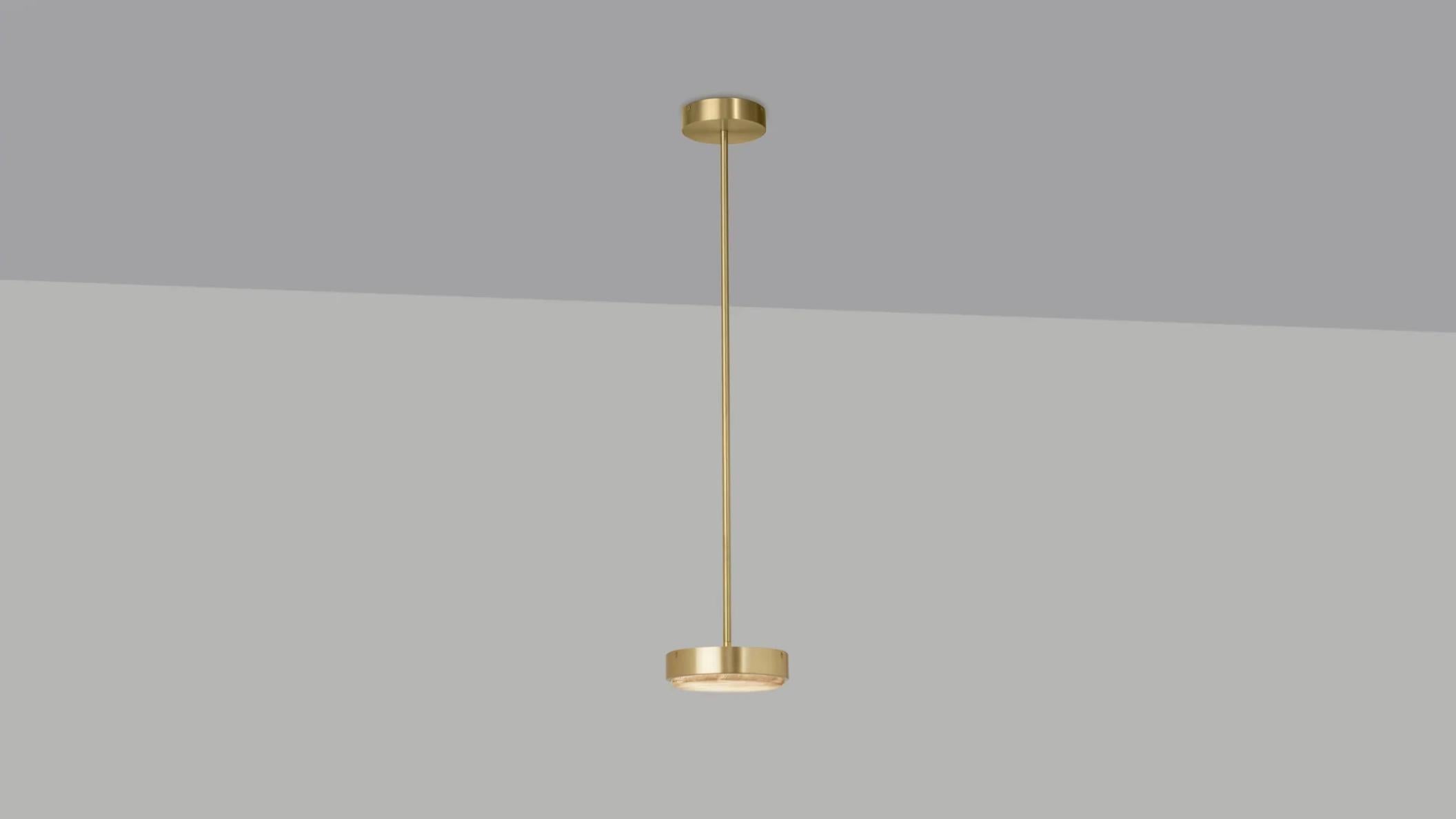 Anvers small pendant by CTO Lighting
Materials: satin brass with alabaster stone.
Also available in bronze with alabaster stone.
Dimensions: H 6.8 x W 19.5 cm 

All our lamps can be wired according to each country. If sold to the USA it will be