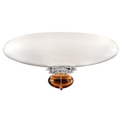 Anversa 5698 Ceiling Lamp in Chrome and Glass, by Barovier&Toso
