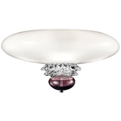 Anversa 5699 Wall Sconce in Chrome and Glass, by Barovier&Toso