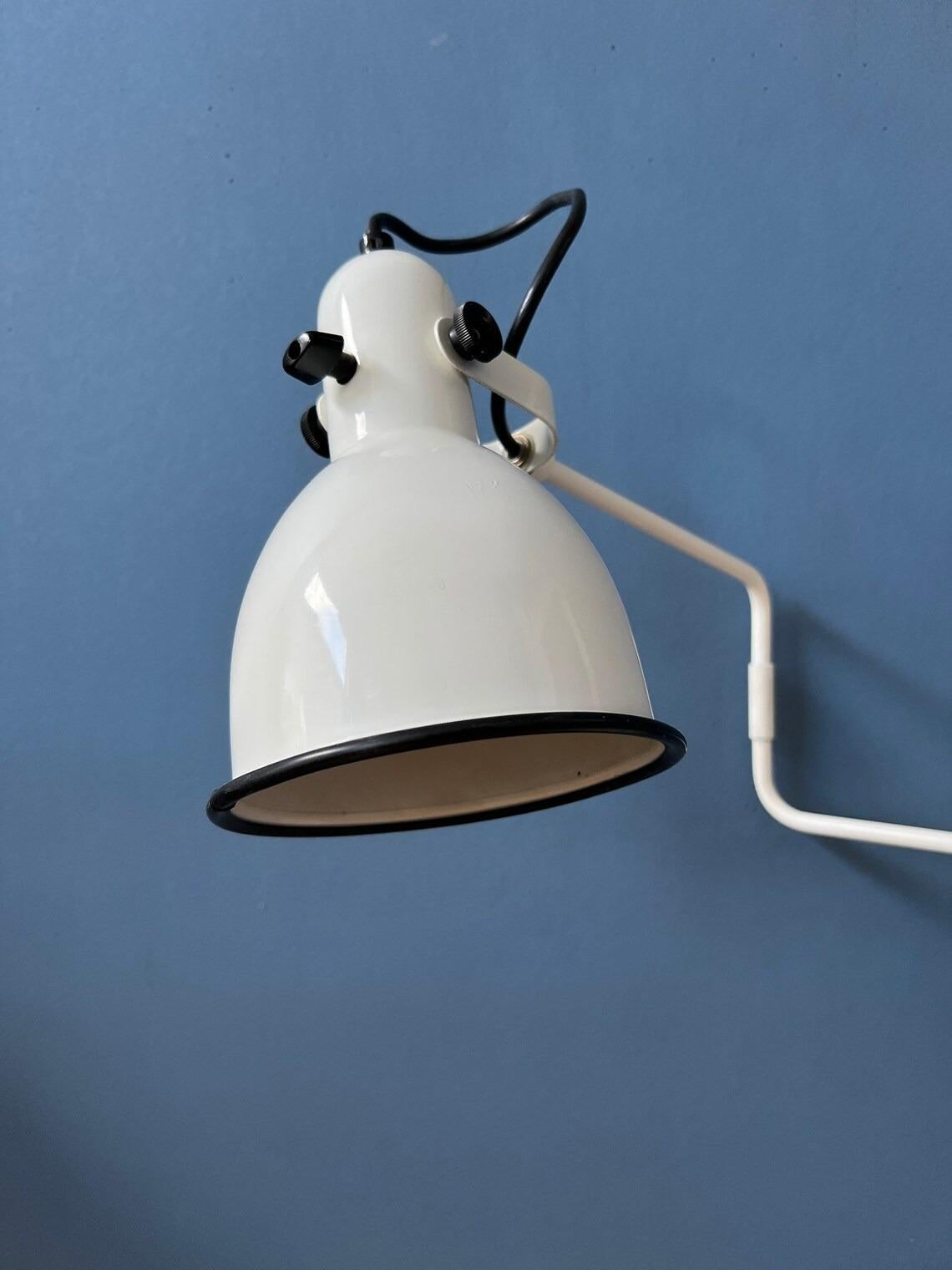Anvia Elbow Table Lamp by Hoogervorst - White Swing-Arm Desk Light Office Lamp For Sale 1