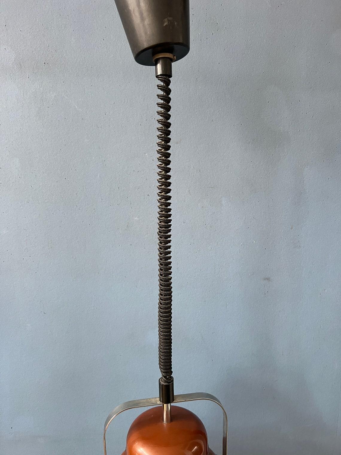 Lampada a sospensione marrone A Space Age di Anvia, metà secolo, anni '70 in vendita 4
