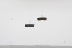 1950's Anvia Model 4017 Pendant Light by J. Hoogervorst in Gray and Black Metal