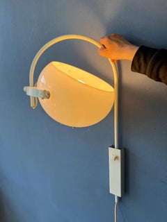 Anvia Mushroom Wall Lamp Space Age Arc Wall Light White Sconce, 1970s