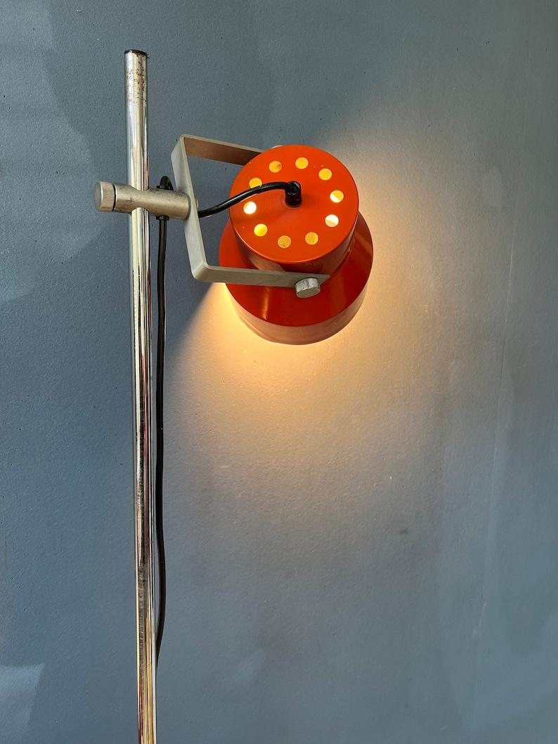 Anvia Orange Mid Century Space Age Floor Lamp, 1970s In Good Condition For Sale In ROTTERDAM, ZH