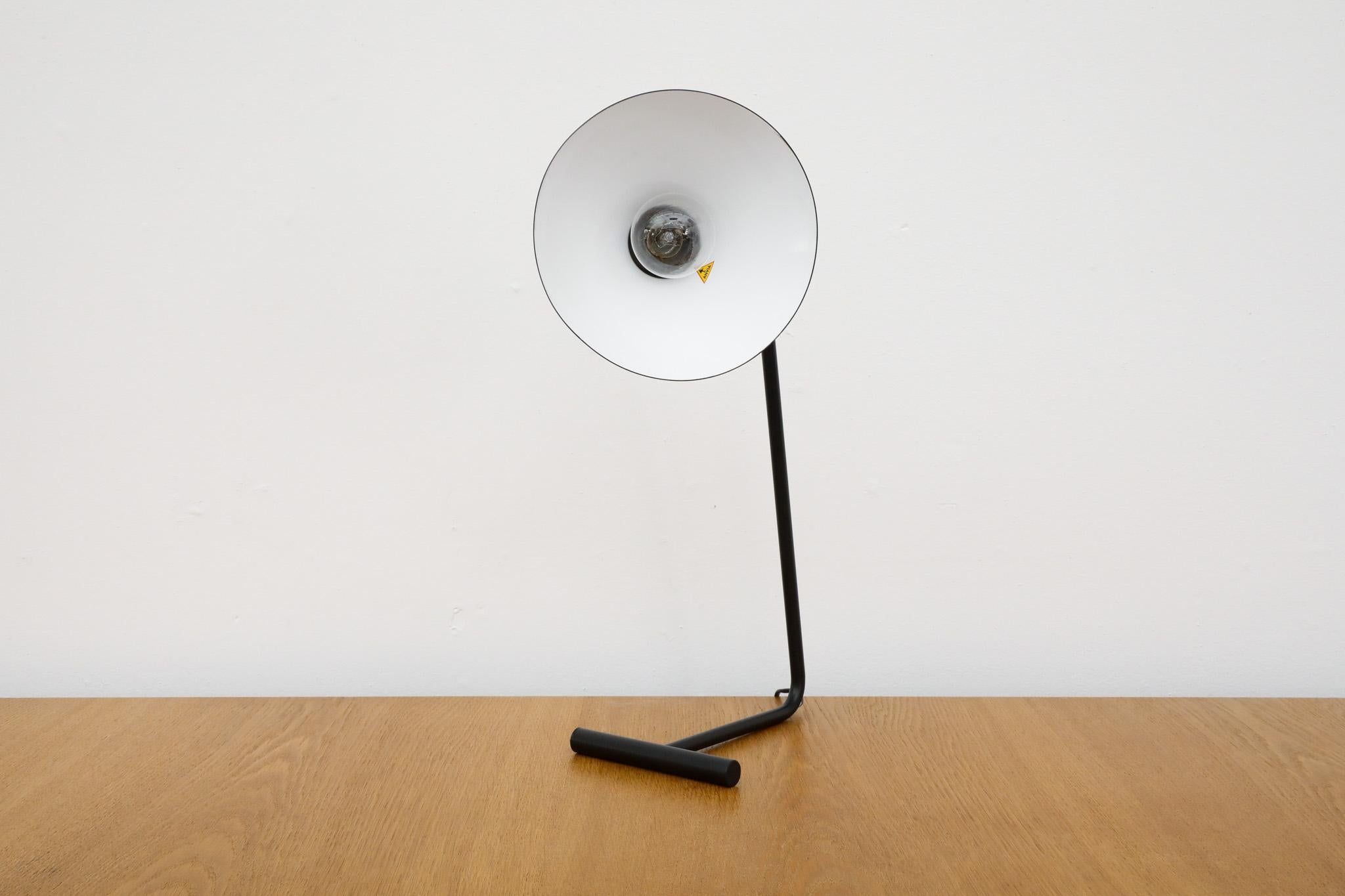 Enameled Anvia Reissued 'The-Attorney-in-Fact' Table Lamp in Black For Sale