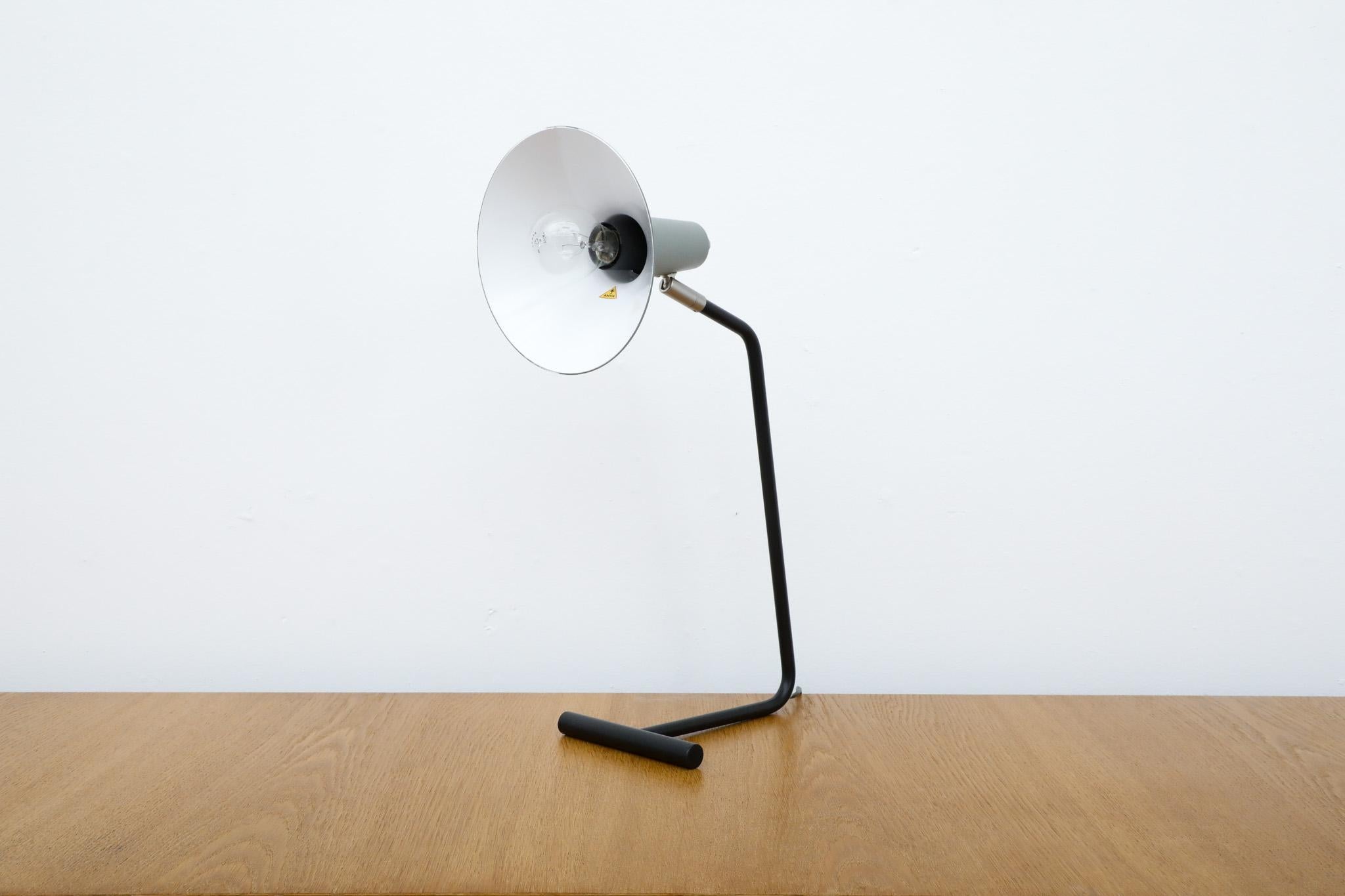 Enameled Anvia Reissued 'The-Attorney-in-Fact' Table Lamp in Gray For Sale