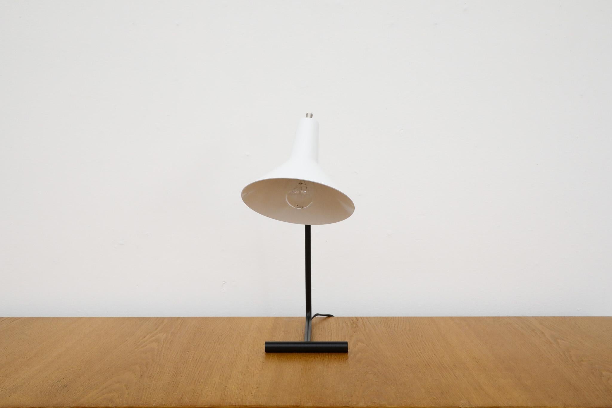 Metal Anvia Reissued 'The-Attorney-in-Fact' Table Lamp in White For Sale