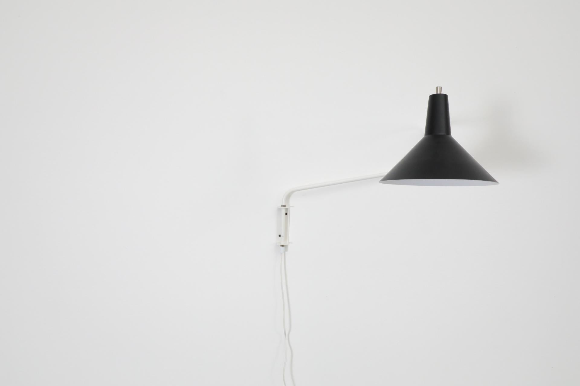 Metal Anvia Reissued 'The Paper Clip' Wall Lamp in Black and White