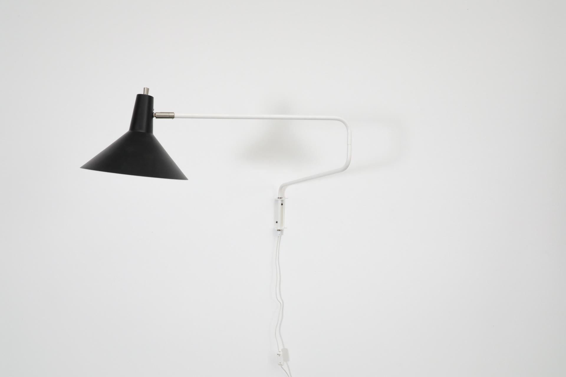 Anvia Reissued 'The Paper Clip' Wall Lamp in Black and White 1