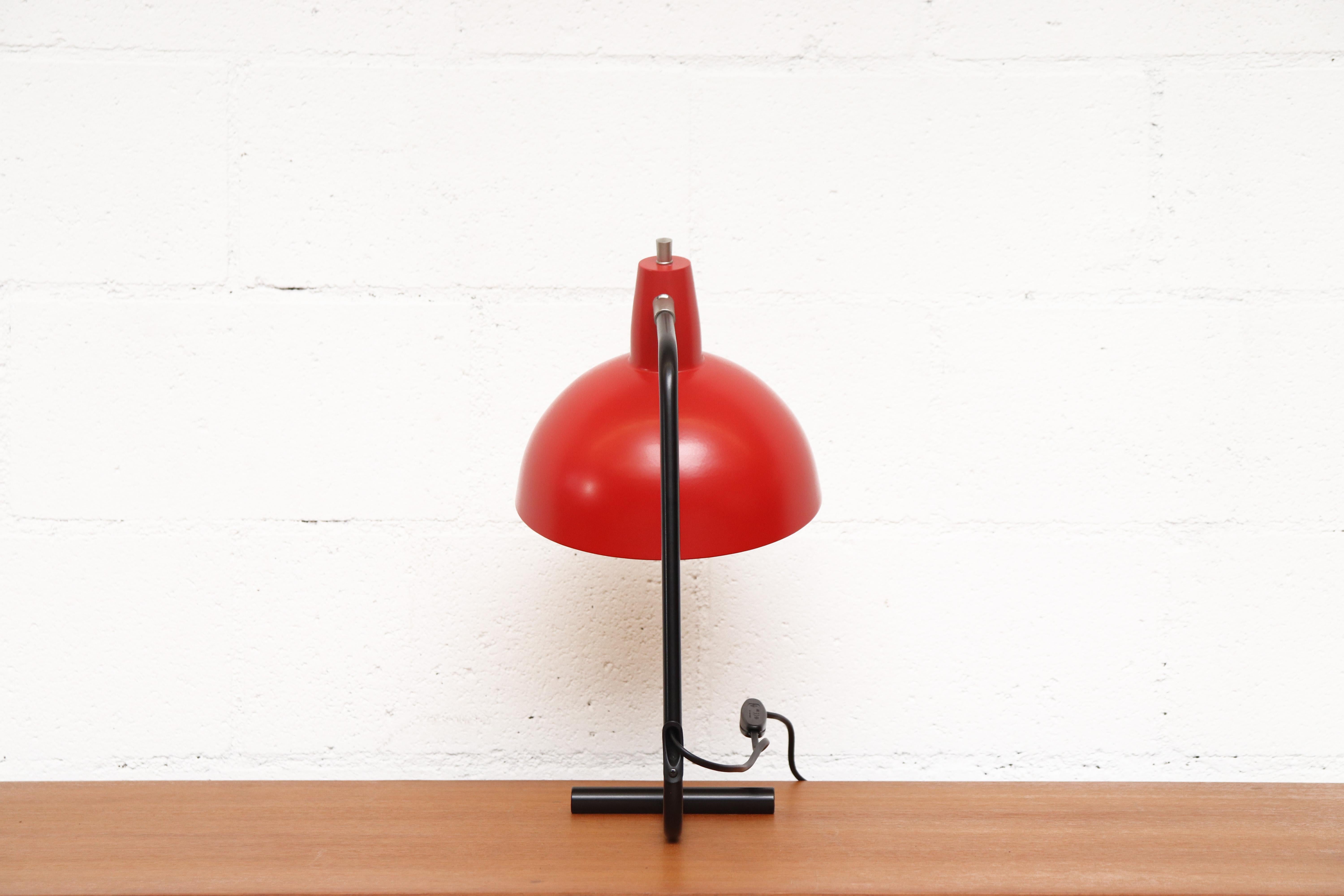 Contemporary Anvia 'the Director' Table Lamp in Red