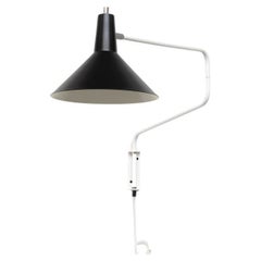Anvia 'The Paper Clip' Swinging Wall Lamp in Black & White by Jan Hoogervorst