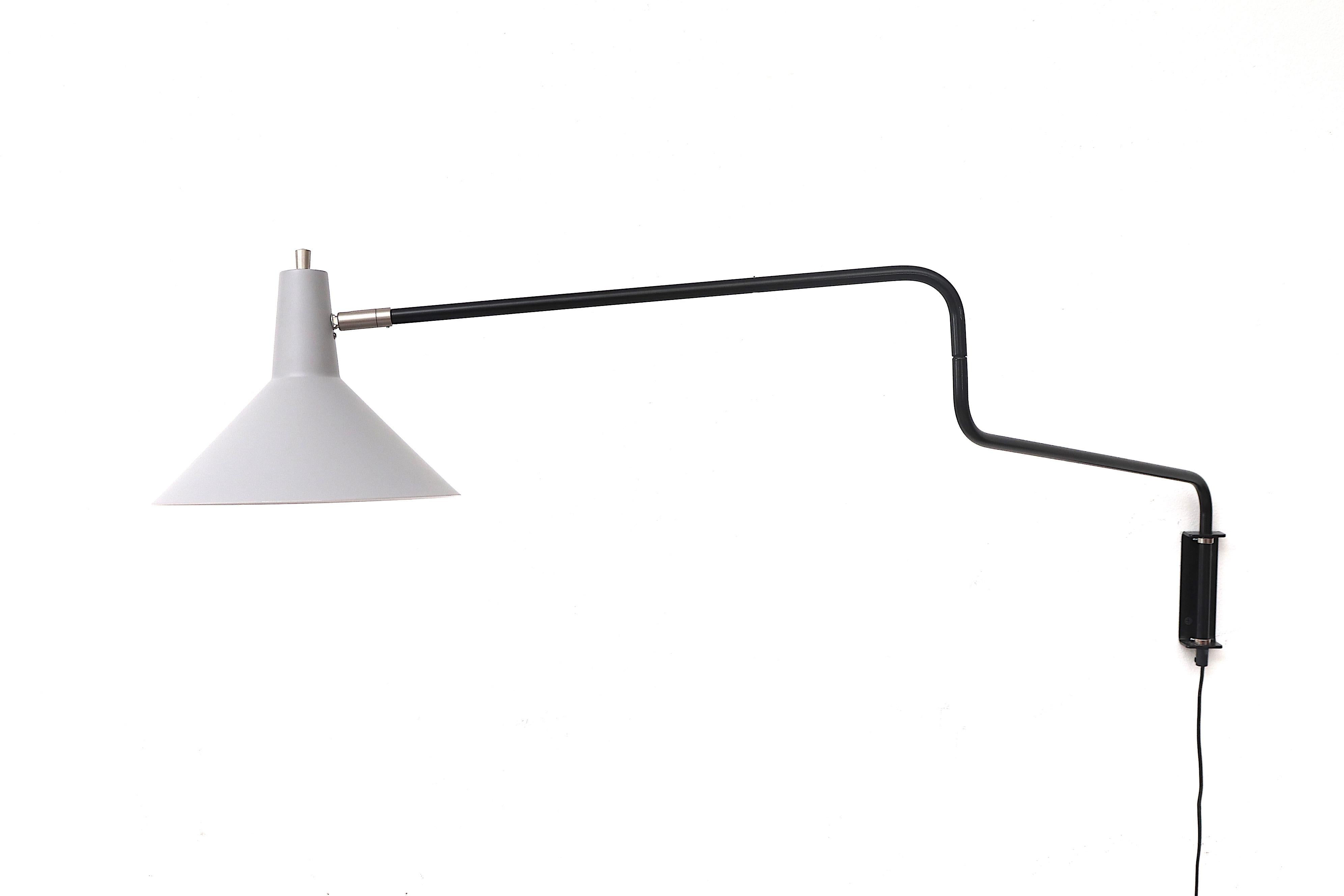 Anvia 'The Paper Clip' Wall Lamp in Grey In New Condition In Los Angeles, CA