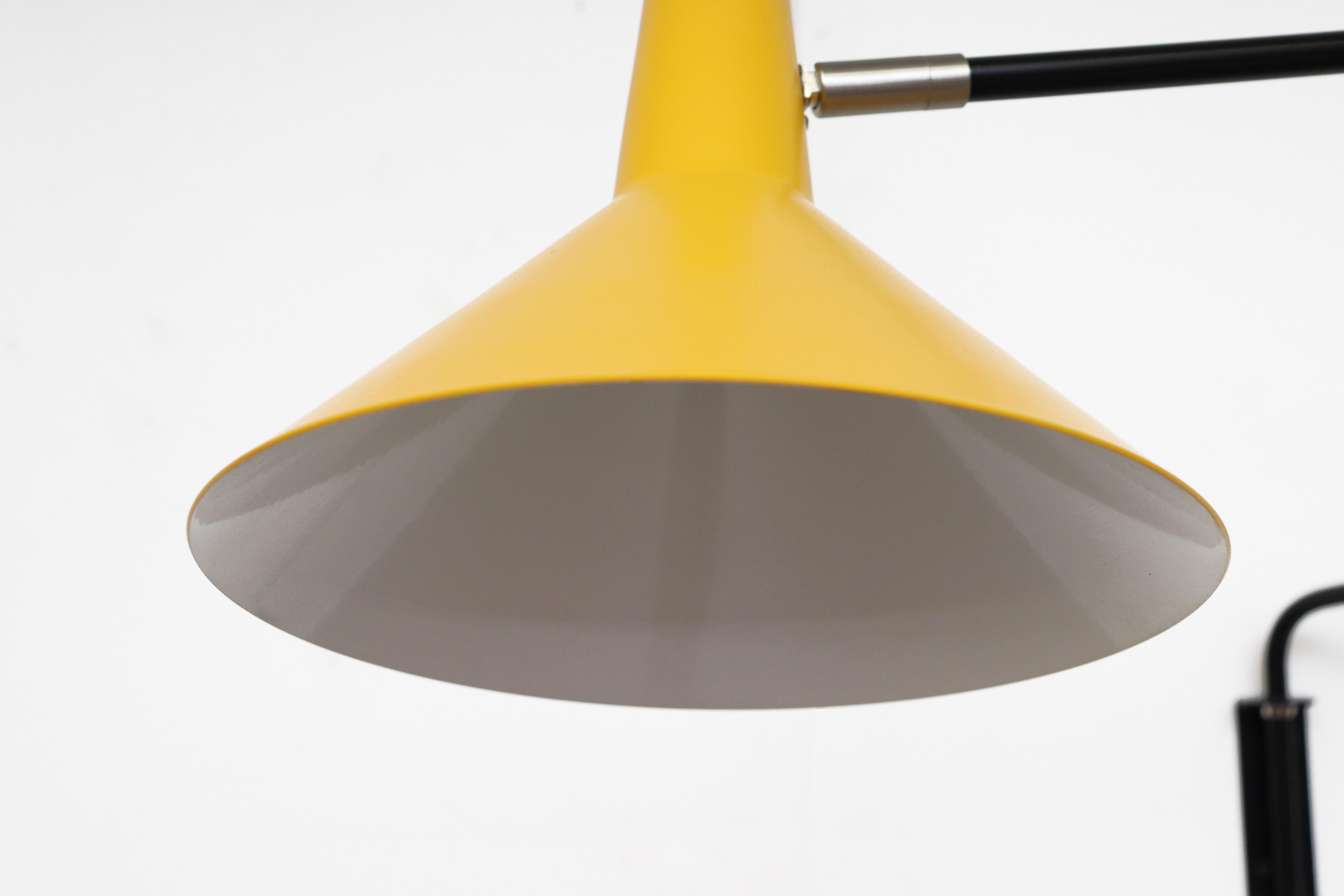 Contemporary Anvia 'The Paper Clip' Wall Lamp in Yellow