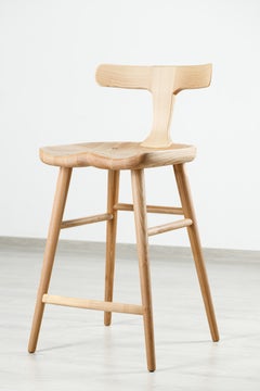 Chaises de comptoir en frêne massif avec dossier Anvil