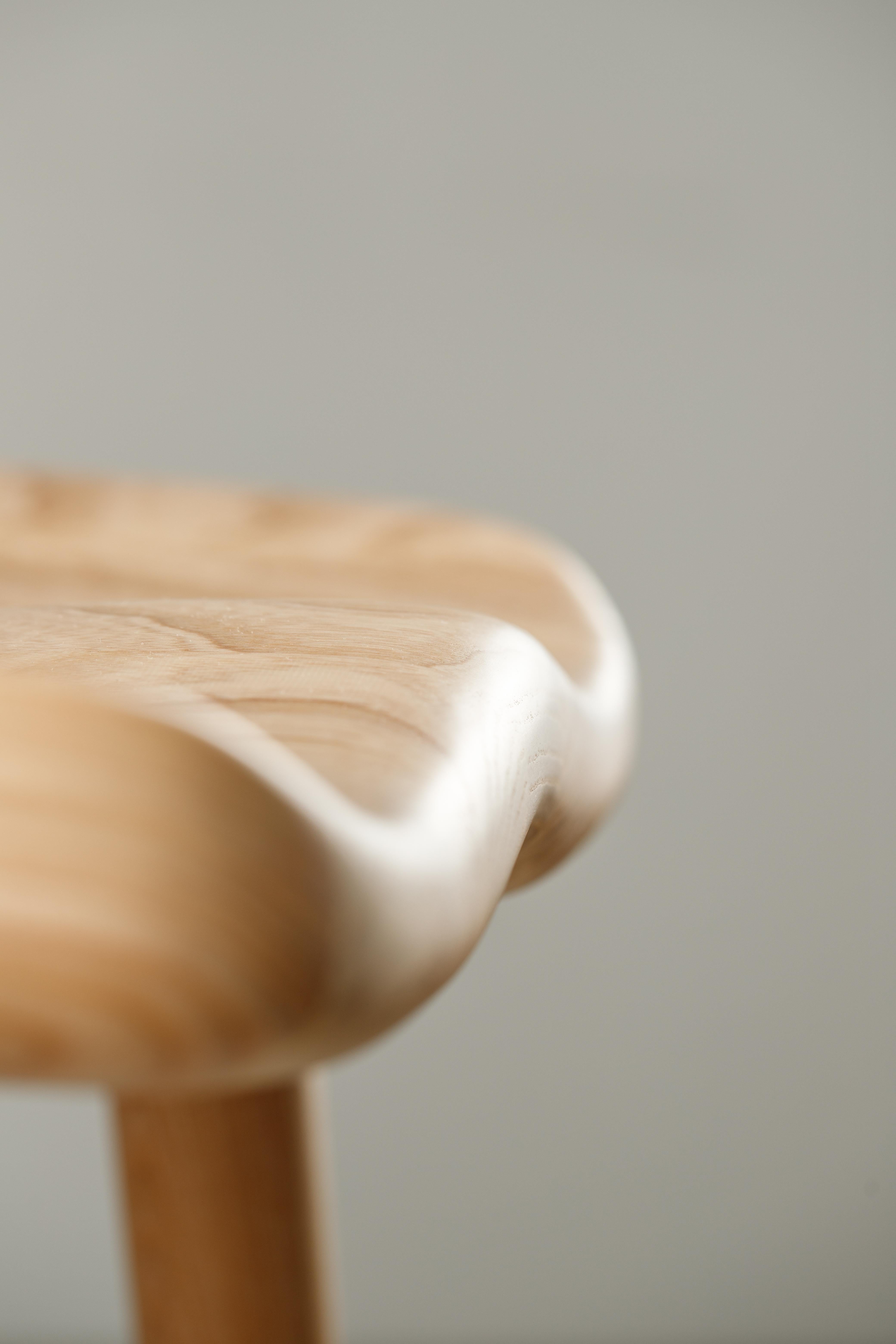 Anvil Ash Solid Wood Counter Chairs with Back For Sale 2
