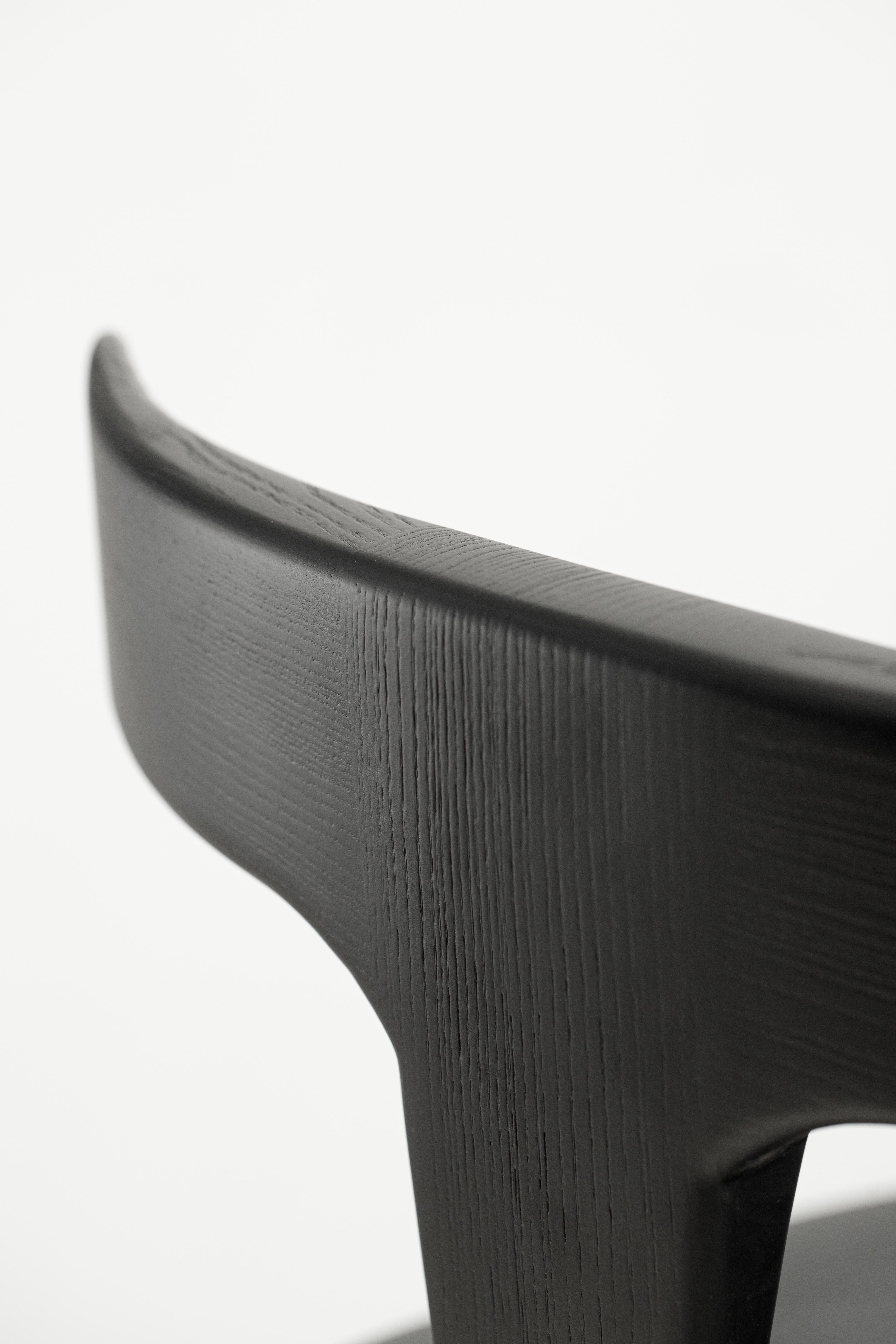 Anvil Schwarz Massivholz Counter Stühle mit Rücken im Angebot 4