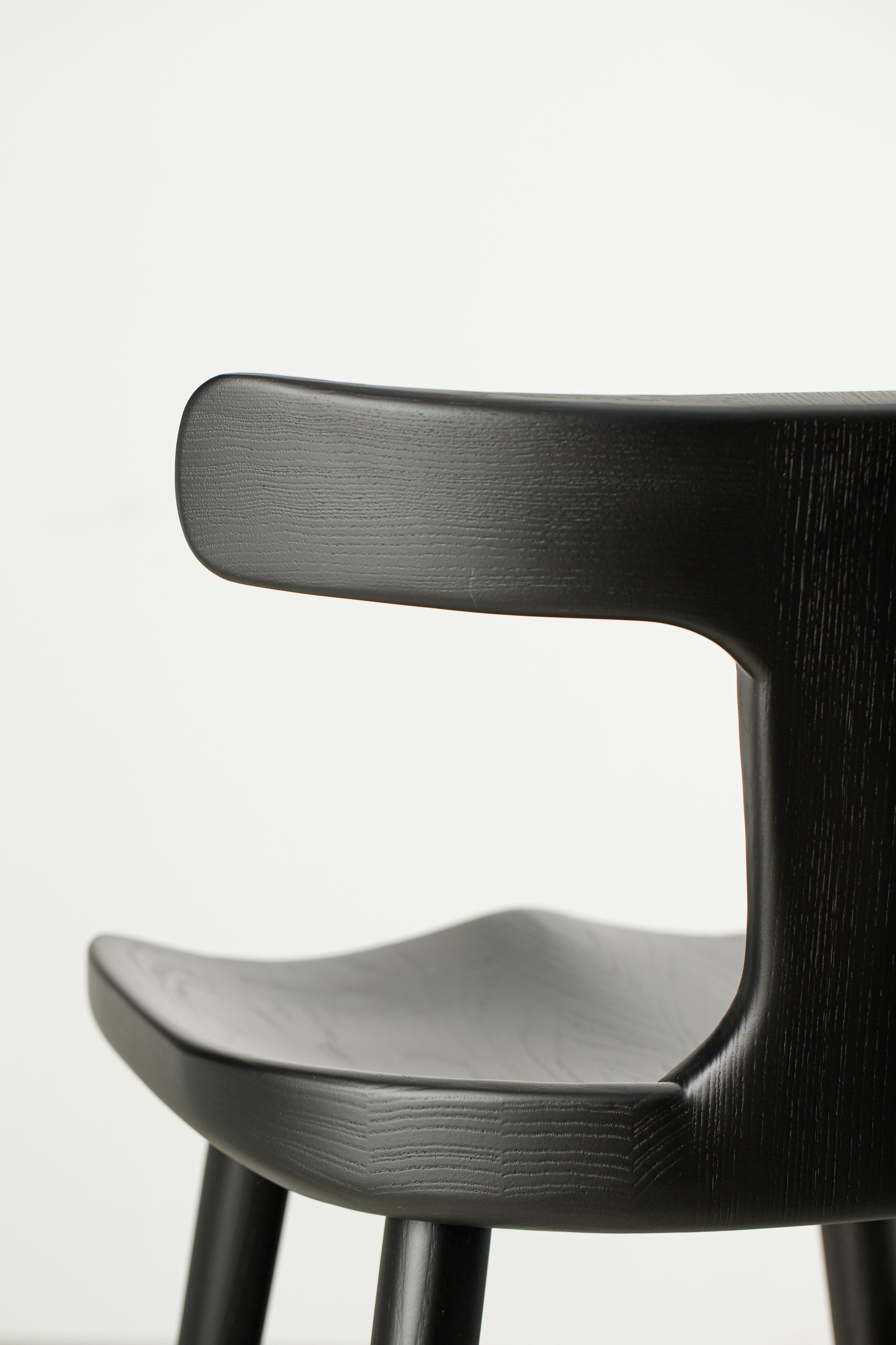 Anvil Schwarz Massivholz Counter Stühle mit Rücken im Angebot 2