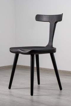 Anvil Black Solid Wood Dining Chairs