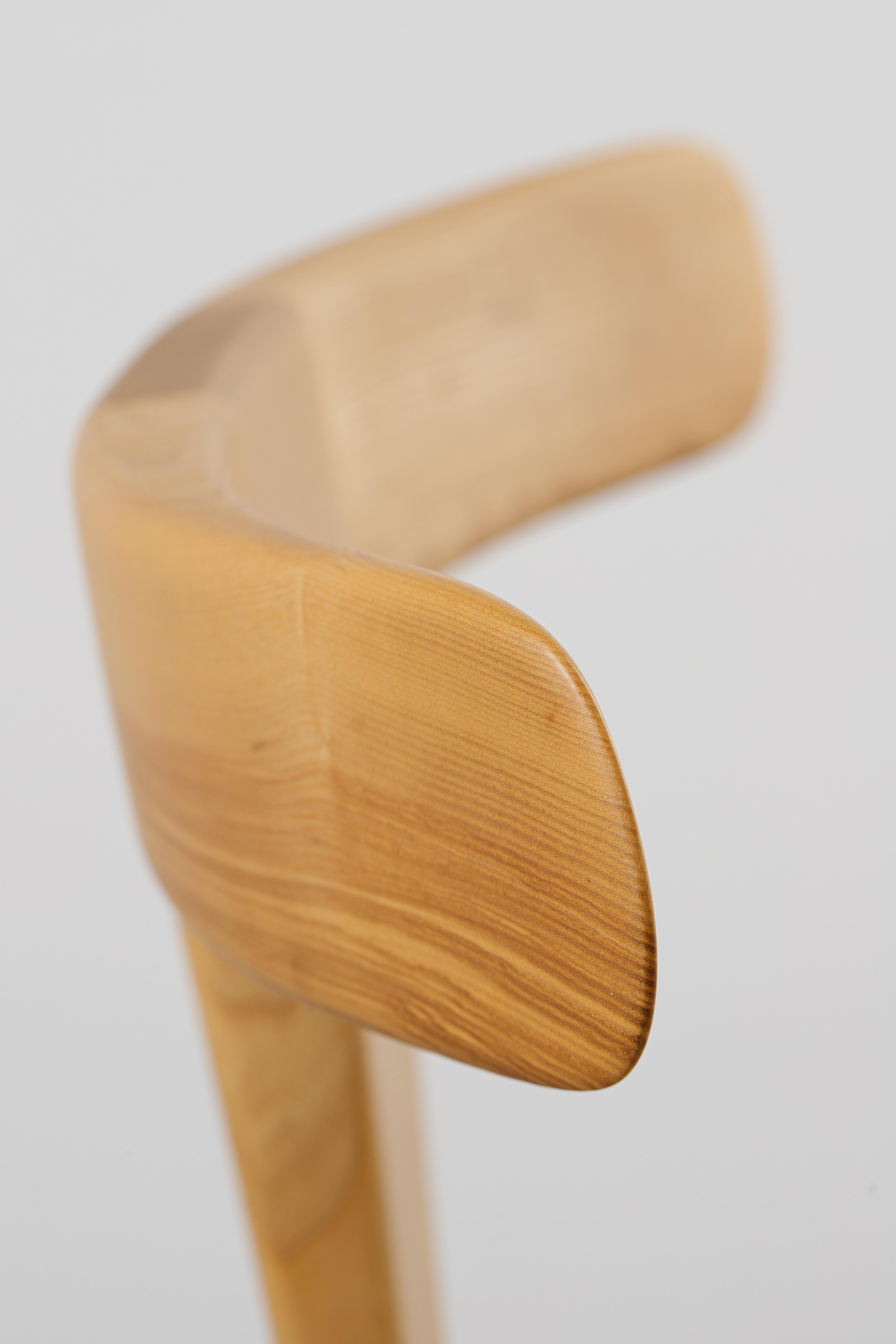 Contemporary Anvil Natural Beige Solid Wood Dining Chairs For Sale