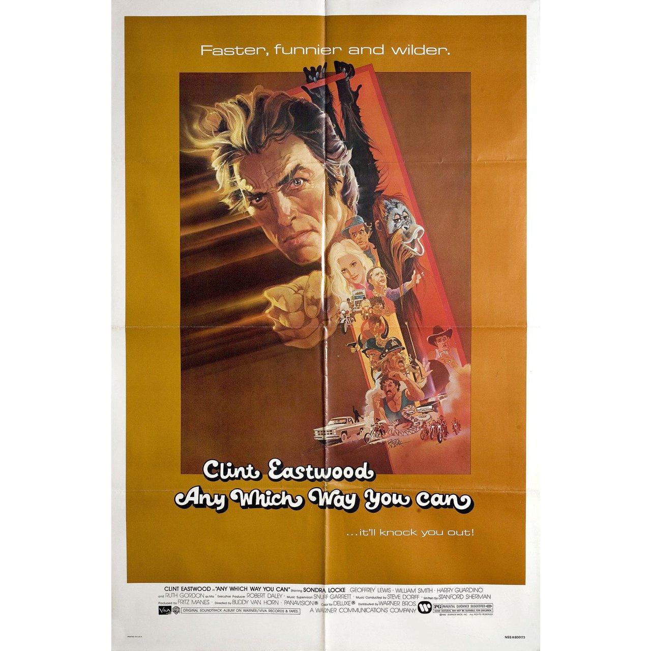 Original 1980 U.S. one sheet poster by Bob Peak for. Very good-fine condition, folded. Many original posters were issued folded or were subsequently folded. Please note: the size is stated in inches and the actual size can vary by an inch or
