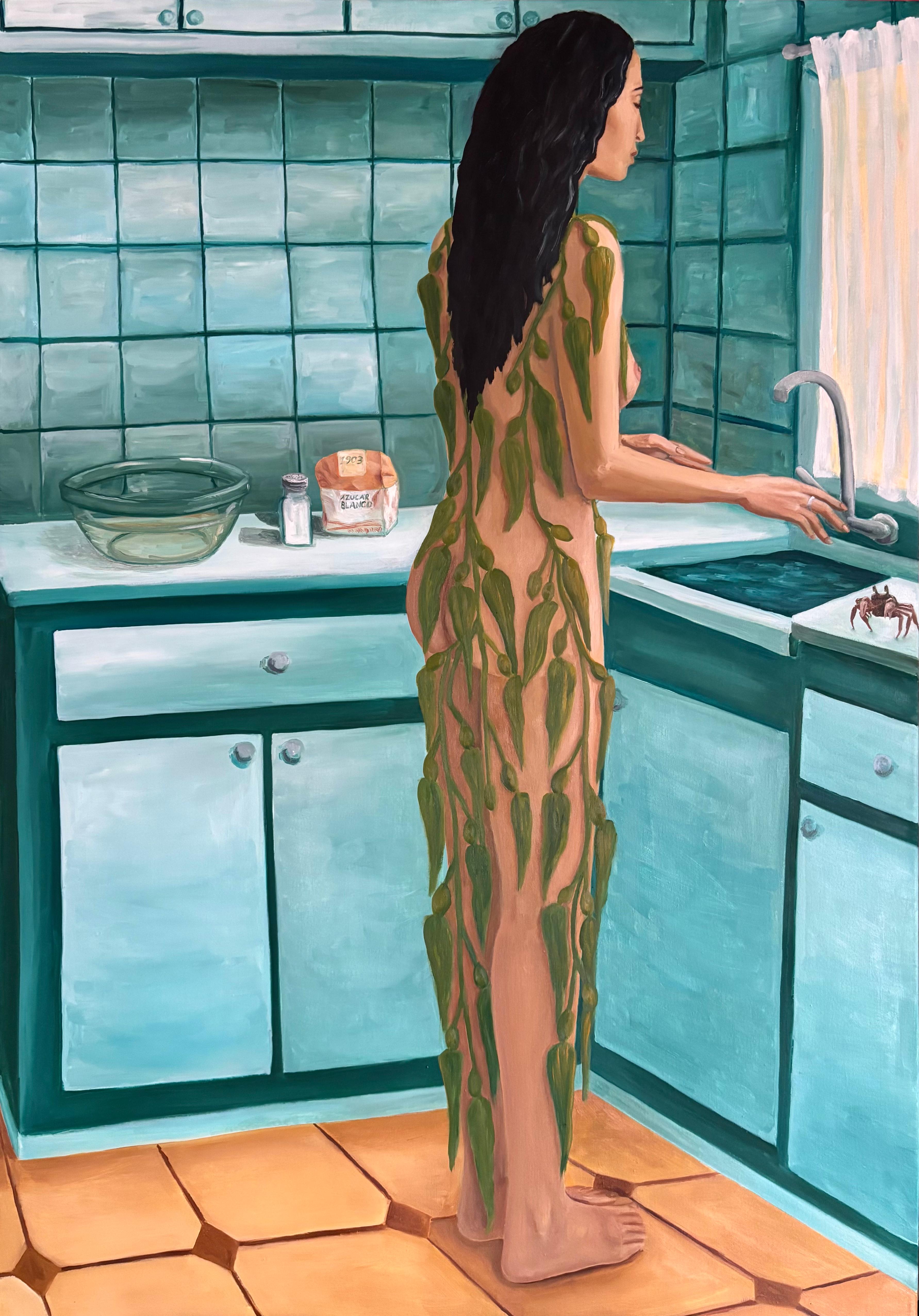 Anya Adorni Figurative Painting – Wenn Sie es vernachlässigen: Figurative Ölmalerei, 2025, Neu, 116x80 cm