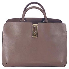 Anya Hindmarch Albion Top Handle Shoulder Tote Handbag Taupe & Brown
