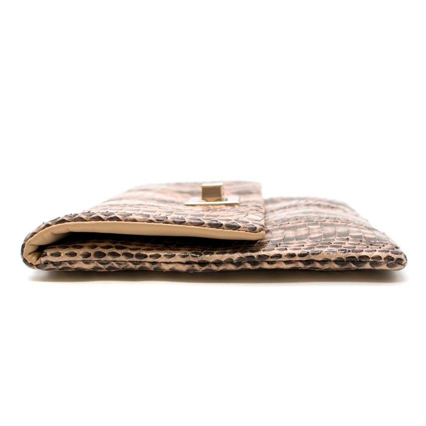 Women's Anya Hindmarch Beige Python Valorie Clutch Bag