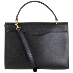 ANYA HINDMARCH black leather POSTBOX Satchel Shoulder Bag