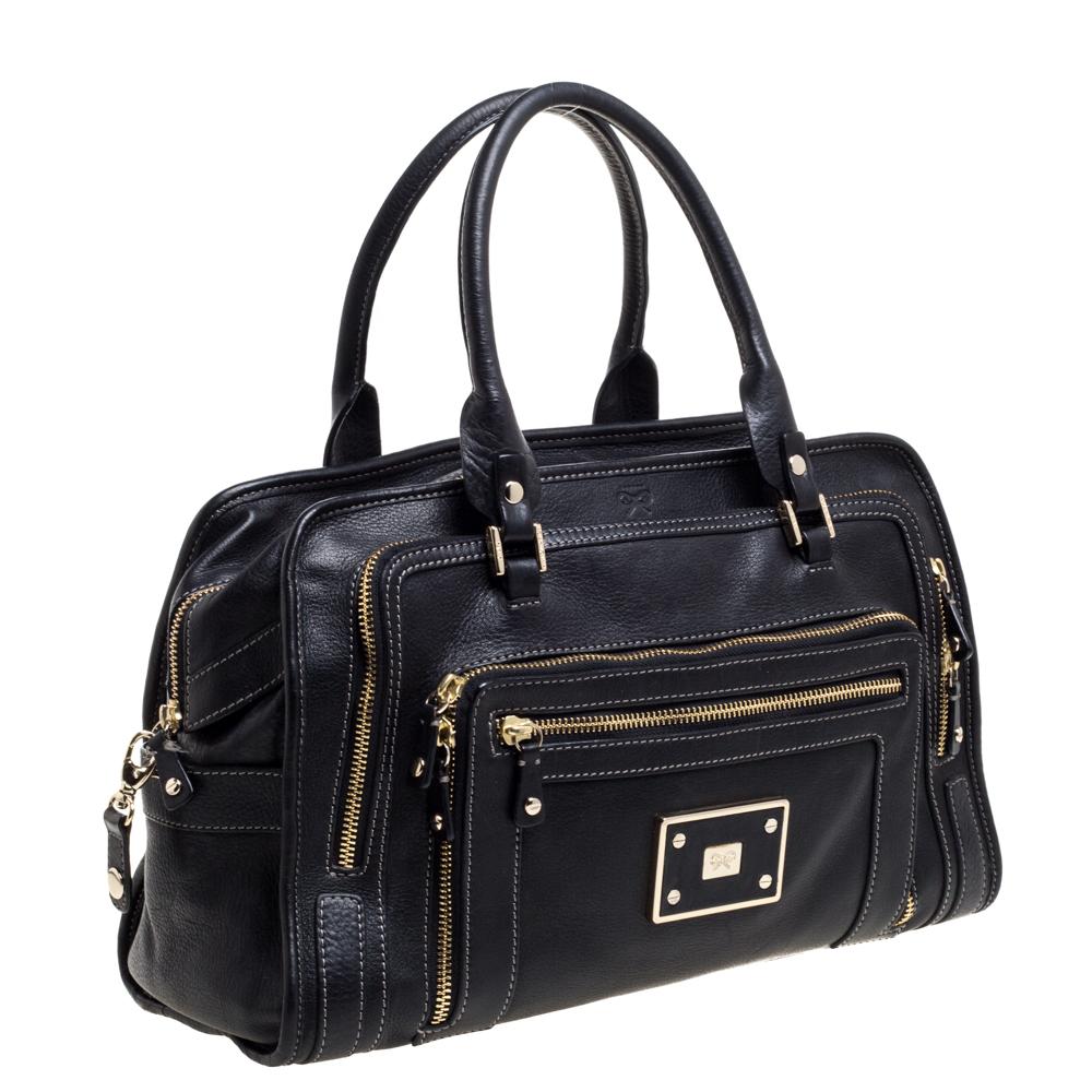 Anya Hindmarch Black Leather Shirley Satchel 1