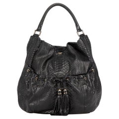 Anya Hindmarch Black Python Leather Tote
