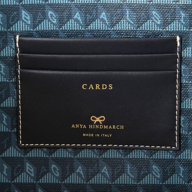 ANYA HINDMARCH blue I'M A PLASTIC BAG EYES Shopping Tote Bag For Sale