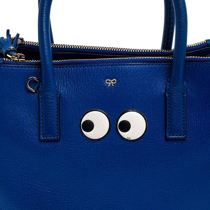 Anya Hindmarch Blue Leather Ebury Tote For Sale at 1stDibs