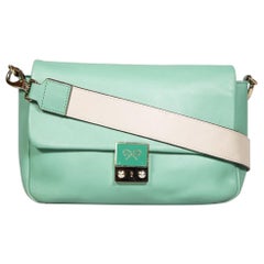 Anya Hindmarch Blue Logo Clasp Crossbody Bag