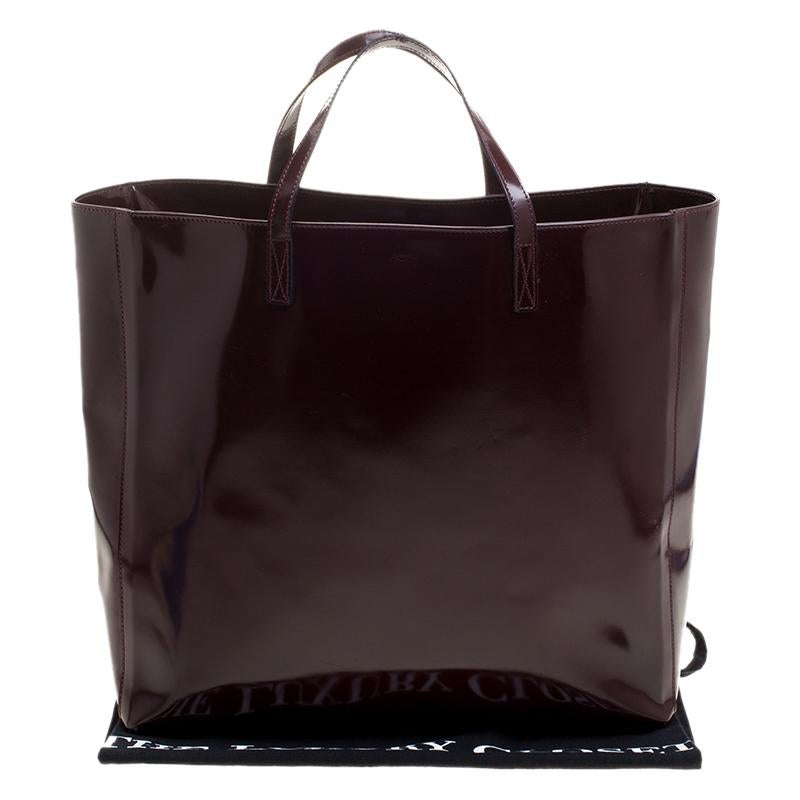 Anya Hindmarch Burgundy Patent Leather Tote 7
