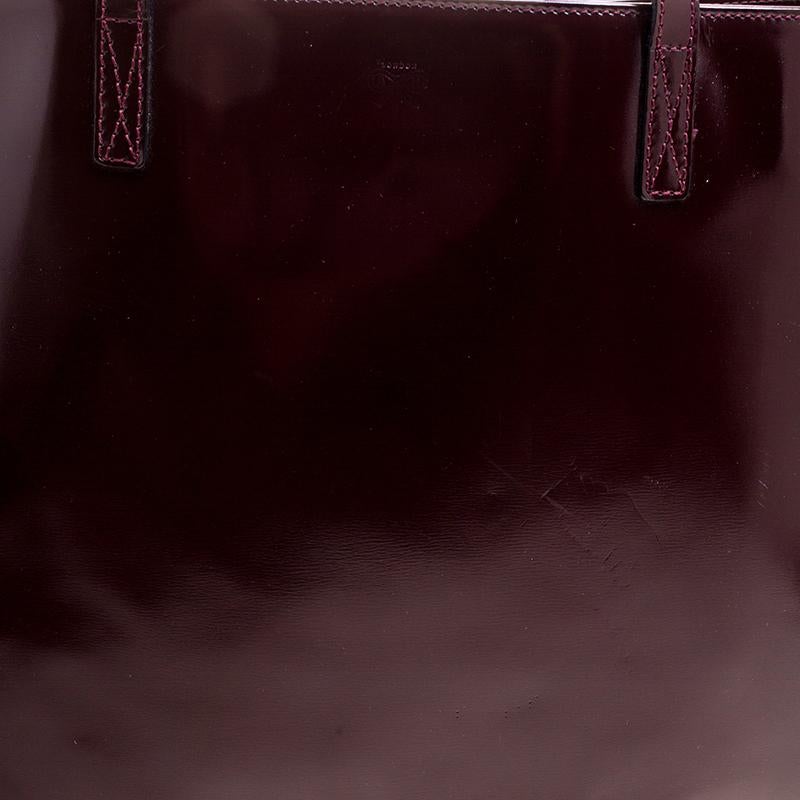Anya Hindmarch Burgundy Patent Leather Tote 1