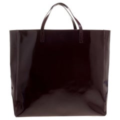 Used Anya Hindmarch Burgundy Patent Leather Tote