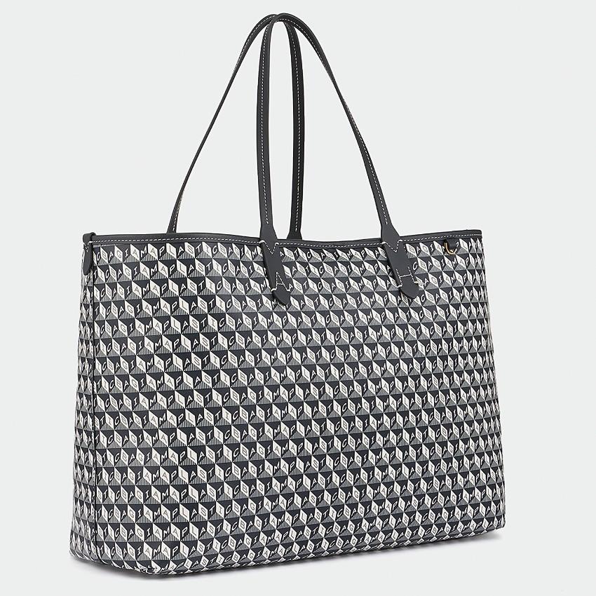 Anya Hindmarch Charcoal Recycled Coated Canvas Tote - Pre Season In New Condition In London, GB