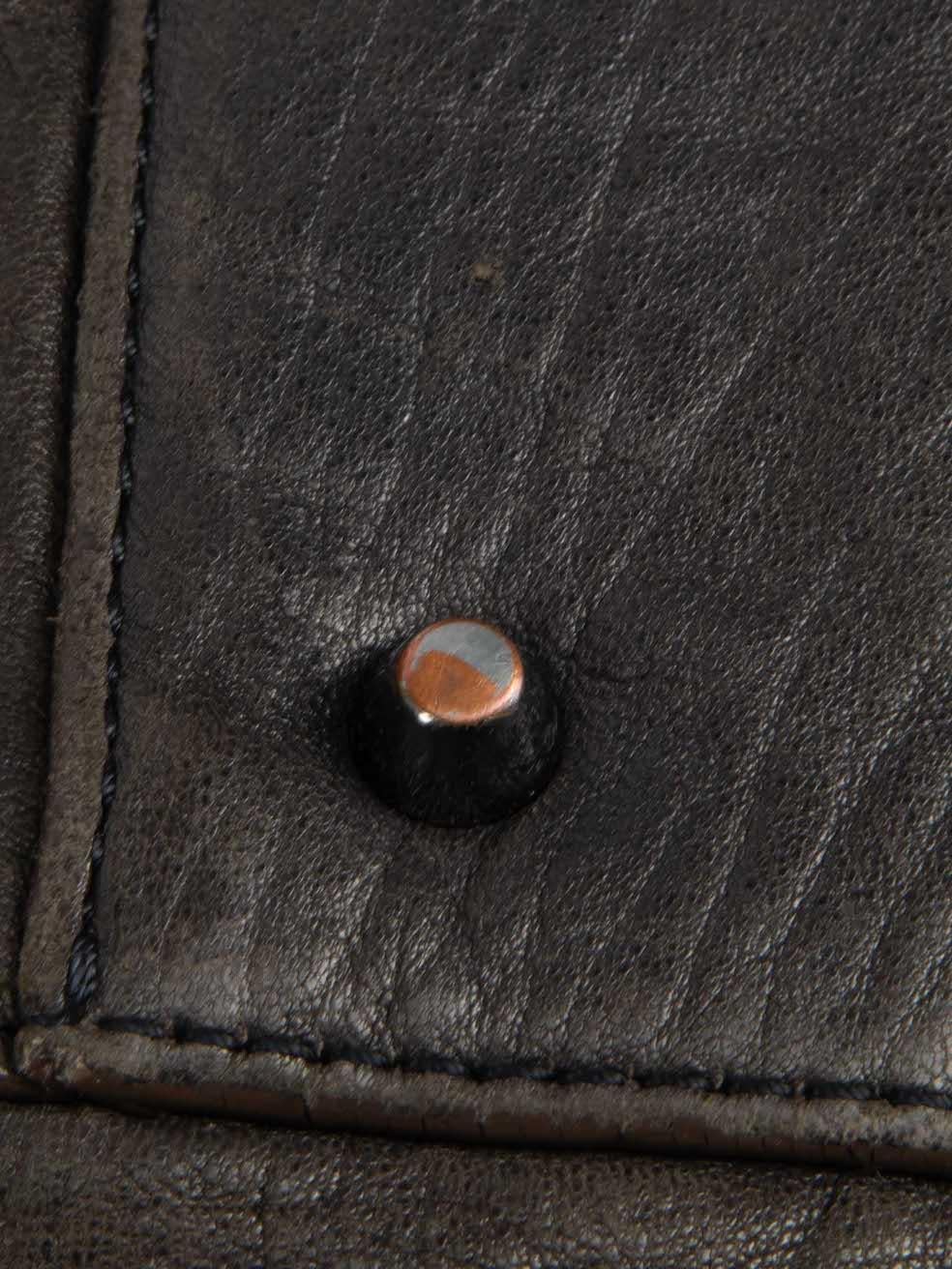 Anya Hindmarch Dark Grey Leather Textured Handbag For Sale 2