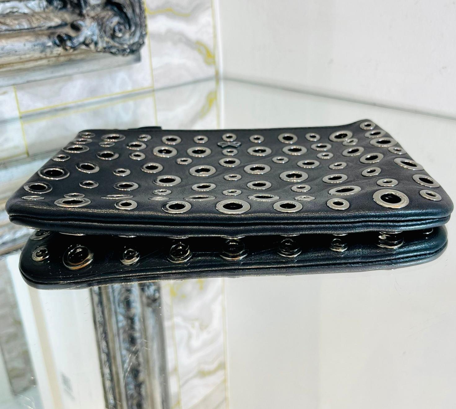Anya Hindmarch Eyelet Embellished Leather Clutch Bag 2