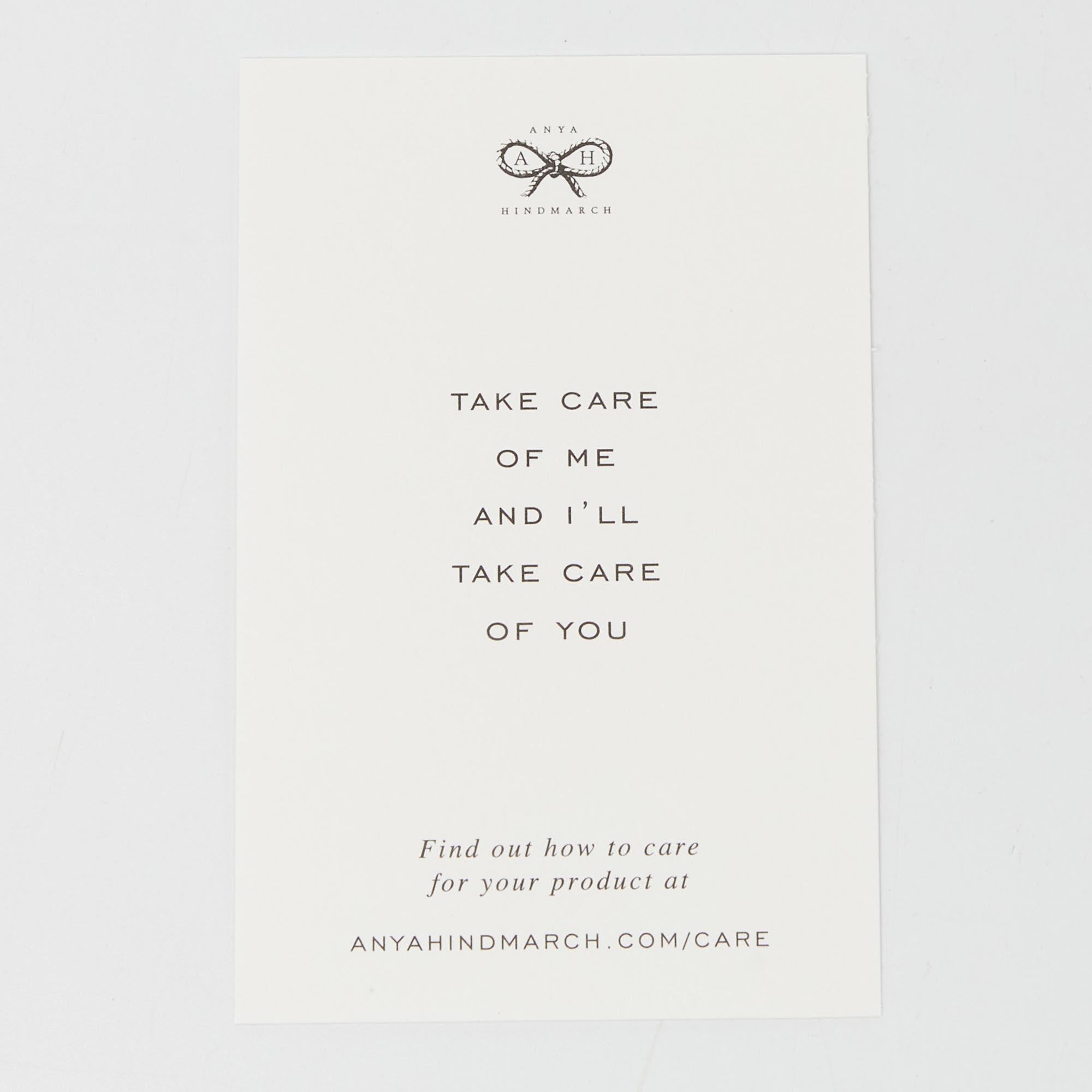 Anya Hindmarch Grey/Black Coated Canvas 'I AM A PLASTIC BAG
