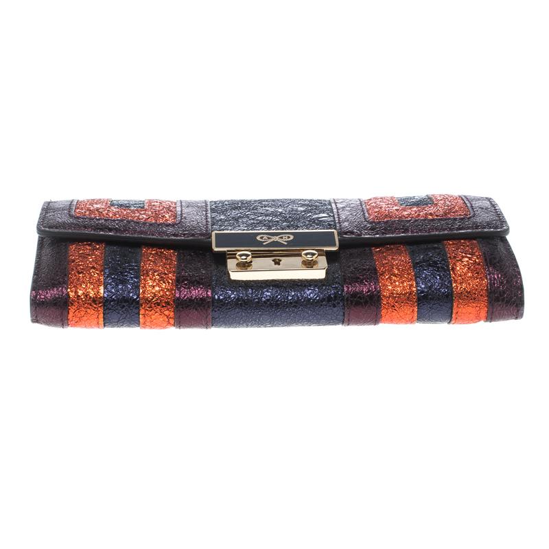 Anya Hindmarch Multicolor Ceramic Effect Patent Leather Continental Wallet 1